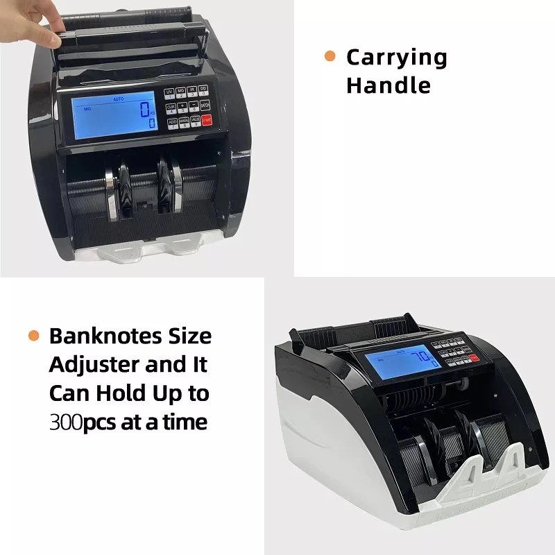 Money Counter Machine Detection USD Euro Currency Bill Counters UV/Mg/IR Banknote Detector