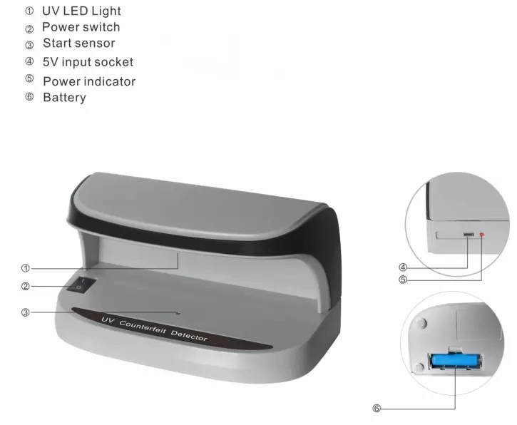 Al-09 Automatic Mini UV Flame Counterfeit UV Detector
