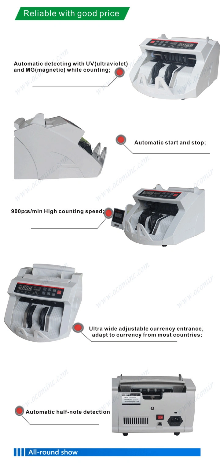 (OCBC-2108) UV and Mg Banknote Cash Currency Bill Counter Machine
