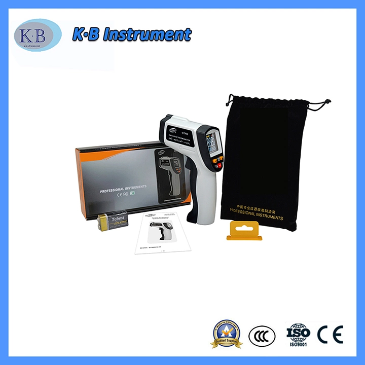 Gt950 12: 1 Digital Infrared Thermometer -50-750c Non-Contact Laser IR Temperature Gun Pyrometer