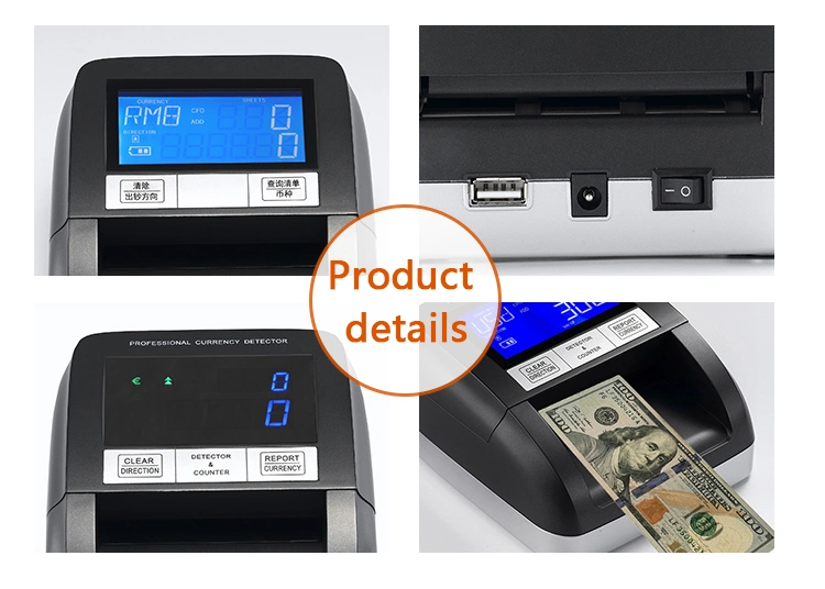 2019 Professional Automatic Portable Paper Money Detector, Banknote Detector, Bill Detector, Bank Money Counterfeit Detector Fake Money Detector