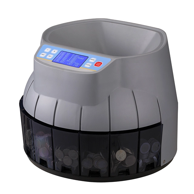 2019 New Auto Coin Counter and Sorter for Euro and USD with DOT Matrix Screen Display