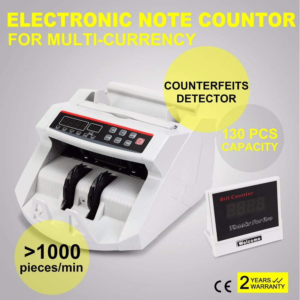 Cheap Price of Money Counter 2108, Bill Counter, Currency Detector for Indian Rupee, USD, GBP, EUR.