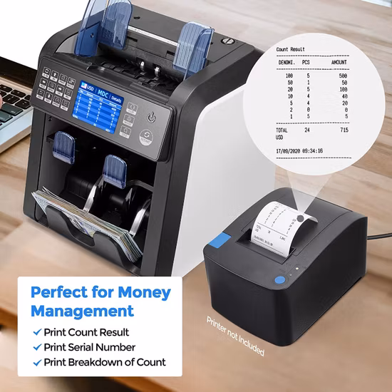 Al950 Mix Value Custom Bill Counting Machine Cash Counter Portable