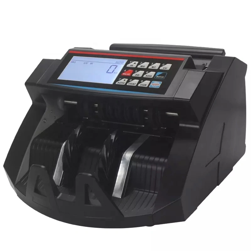 UV Mg IR Mt Dd Black New Model Bill Counter Machine Multi Currencies Counterfeit False Notes Detector Money Counter