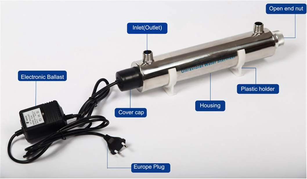 Stainless Steel UV Sterilizer UV Lamp for Drinking Water
