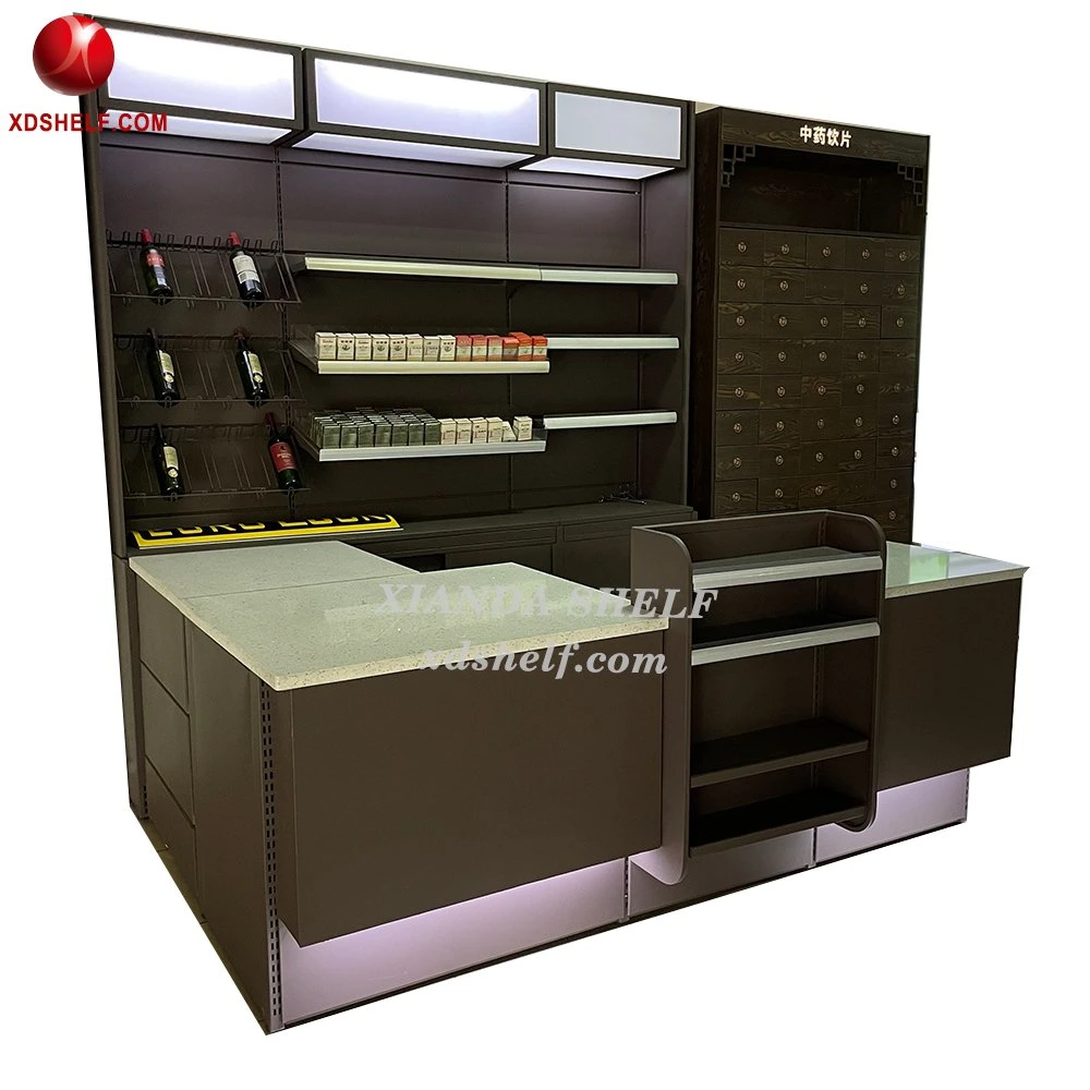 Xianda Shelf Cashier Design Carton Package Cash Table Price Money Counter