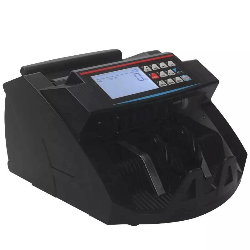 UV Mg IR Mt Dd Black New Model Bill Counter Machine Multi Currencies Counterfeit False Notes Detector Money Counter