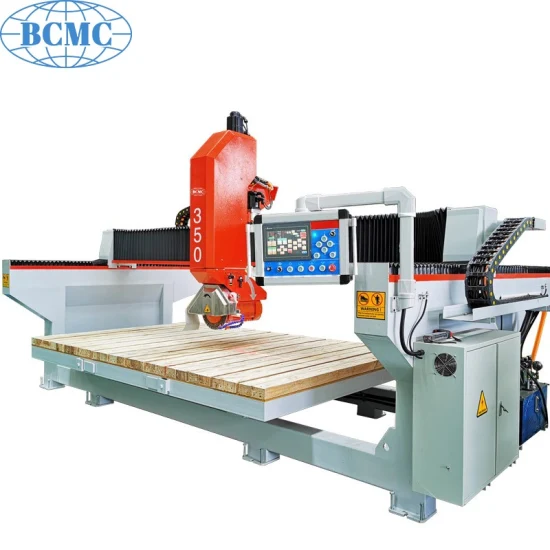 Bcmc Bcsq-350c/F Series 4 Axis Interpolated Bridge Saw Machine for Granite Sink Top Countertop Processing
