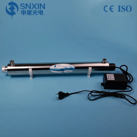 12W 1gpm UV Sterilizer Ultraviolet 304ss Suitable for Water Disinfection System with CE ISO RoHS Saso Approval