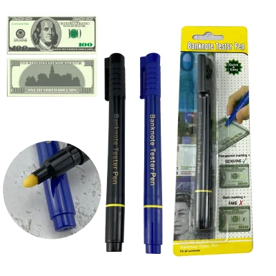 2 in 1 Money Tester Pen Dollar Checker Marker Pen Money Bill Detector Pen