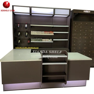 Xianda Shelf Cashier Design Carton Package Cash Table Price Money Counter